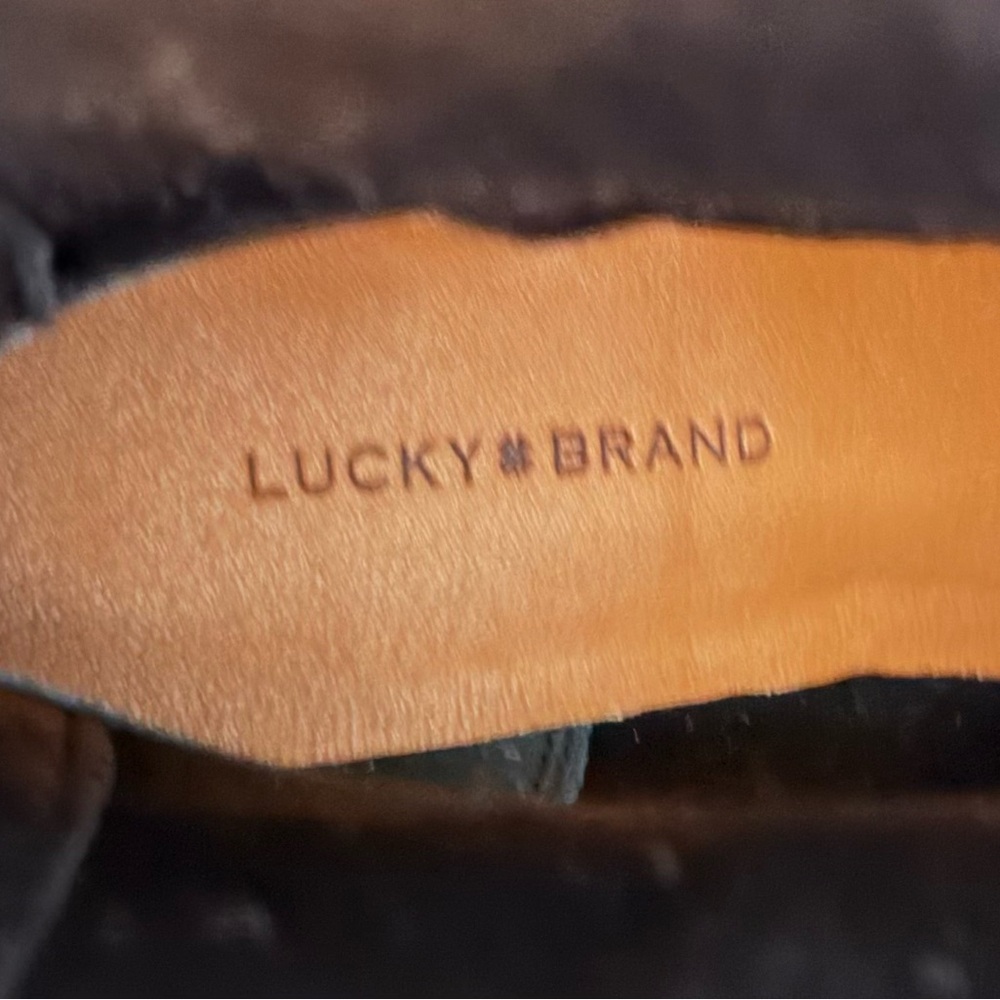NWOT Lucky Brand Cirila Black Knee-high Leather Boots - Picture 5 of 7